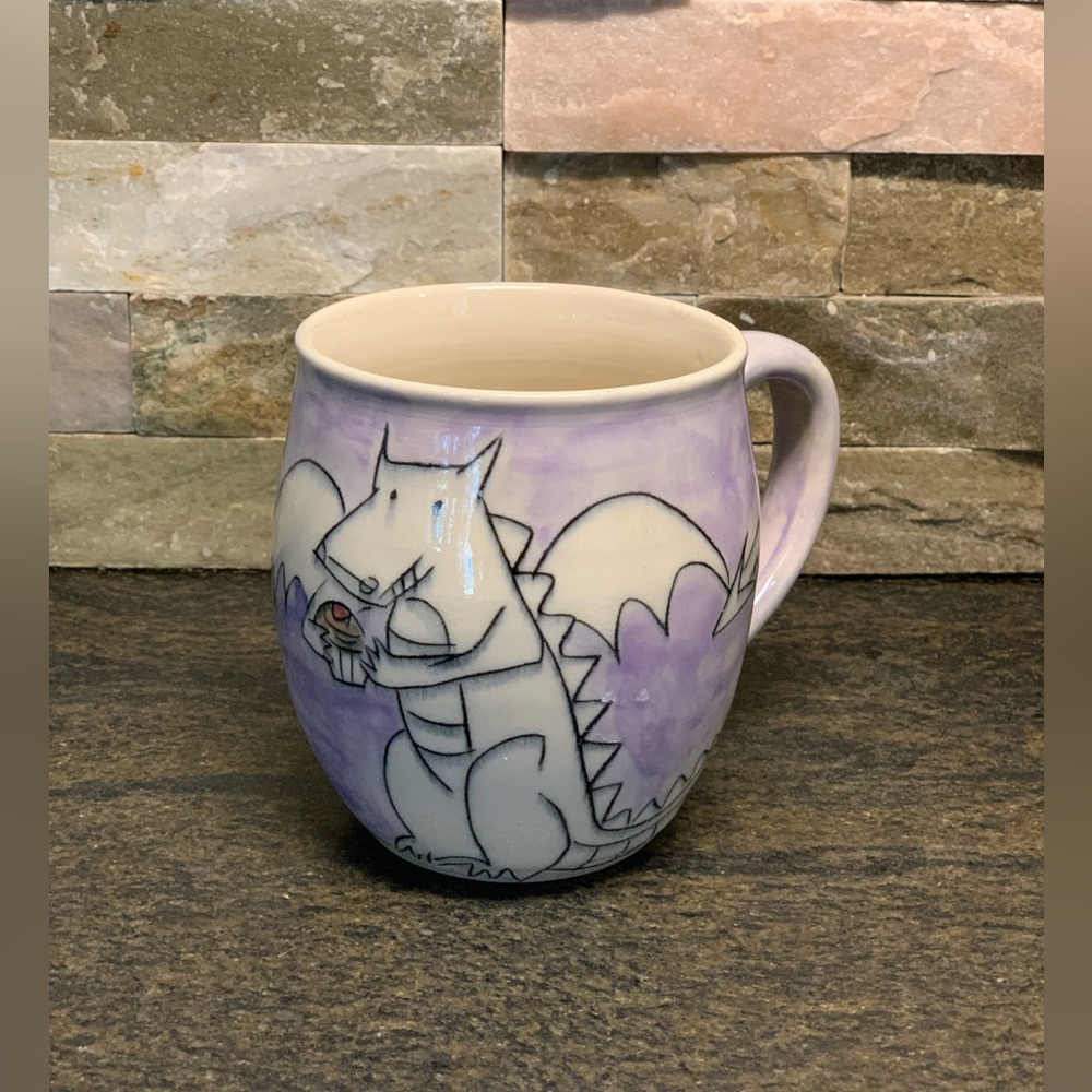 HANDMADE | PotteryMug with Dragon Theme | Treat Time